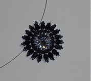 - Čierny kvet Swarovski - 12017